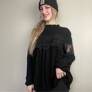 Black Lace Blouse